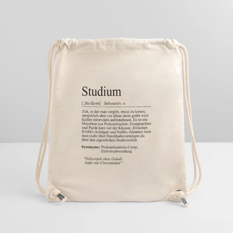 Unispruch "Studium" Student Geschenk, Studenten Stanley/Stella recycelter Gym Bag