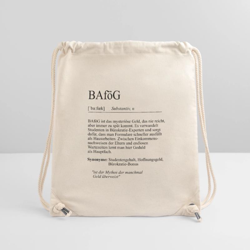 Unispruch "BAföG" Student Geschenk, Studenten Stanley/Stella recycelter Gym Bag