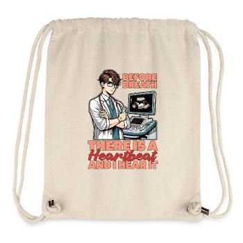Sonographer Before Breath There Is Ultrasound Tech - Stanley/Stella recycelter Gym Bag - Naturweiß - Vorne