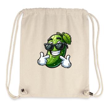 Coole Gurke Cartoon Sonnenbrille Sommer Spaß - Stanley/Stella recycelter Gym Bag - Naturweiß - Vorne