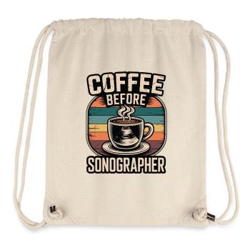 Sonographer Coffee Before Echo Tech Coffee Lover - Stanley/Stella recycelter Gym Bag - Naturweiß - Vorne