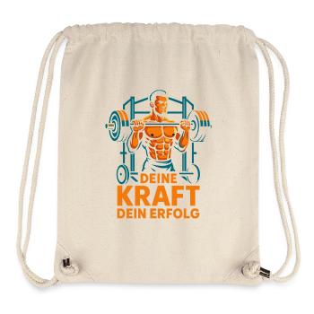 Forte forme physique motivation pression chemise bodybuilder - Sac à cordon recyclé Stanley/Stella - blanc naturel - Devant