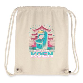 Jeu rétro Koen Pop Culture Esthétique japonaise - Sac à cordon recyclé Stanley/Stella - blanc naturel - Devant
