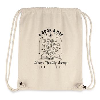 A Book A Day Lesen Sterne - Stanley/Stella recycelter Gym Bag - Naturweiß - Vorne