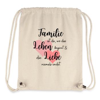 Family Love Saying Quote Design - Stanley/Stella Recycled Gym Bag - natural - Front