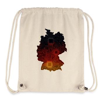 Allemagne Numérique | Carte - Sac à cordon recyclé Stanley/Stella - blanc naturel - Devant