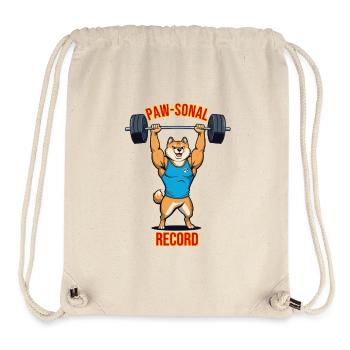 Paw-Sonal Record Shiba Lifter - Stanley/Stella Recycled Gym Bag - natural - Front