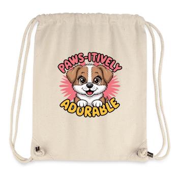 Pawsitive Adorable Pup - Stanley/Stella Recycled Gym Bag - natural - Front