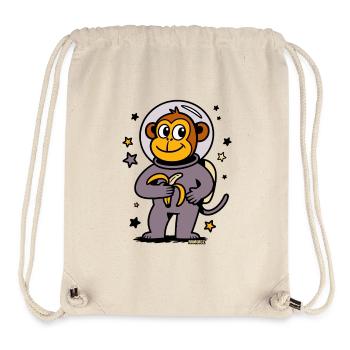 Raketen Affe Astronaut mit Banane - Stanley/Stella recycelter Gym Bag - Naturweiß - Vorne
