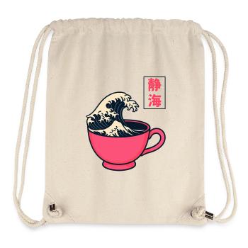 Die große Welle in der Teetasse - Stanley/Stella recycelter Gym Bag - Naturweiß - Vorne
