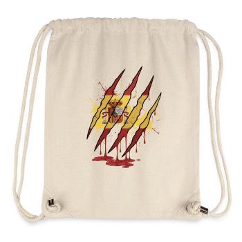 Scratch Mark Spain Flag Claw Grunge Style - Stanley/Stella Recycled Gym Bag - natural - Front