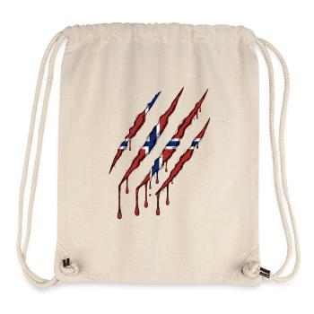 Norwegen Kralle Norge Flagge Kratzspur  - Stanley/Stella recycelter Gym Bag - Naturweiß - Vorne