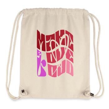 Make Love Loud - Retro 70s - Stanley/Stella Recycled Gym Bag - natural - Front