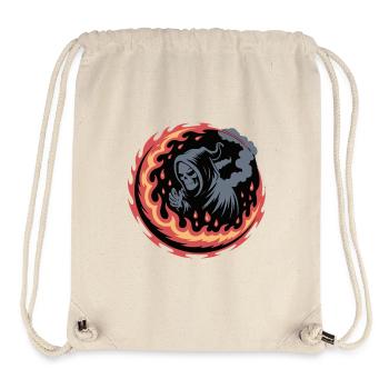 Flammender Schnitter-Glutkreis - Stanley/Stella recycelter Gym Bag - Naturweiß - Vorne