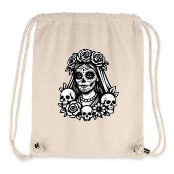 La Catrina - Sac à cordon recyclé Stanley/Stella - blanc naturel - Devant