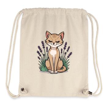 Cat rest in the lavender field - Stanley/Stella Recycled Gym Bag - natural - Front