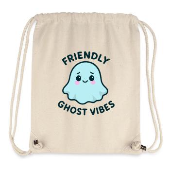 Vibe-Friendly Ghost - Stanley/Stella Recycled Gym Bag - natural - Front