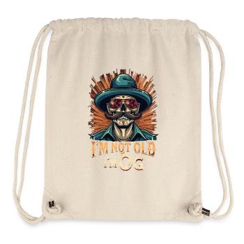 Skelett Hipster mit Hut OG - Stanley/Stella recycelter Gym Bag - Naturweiß - Vorne