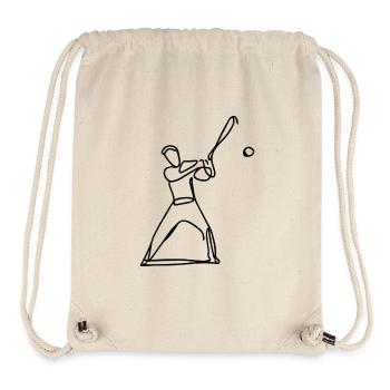 Baseballspieler Zeichnung - Stanley/Stella recycelter Gym Bag - Naturweiß - Vorne