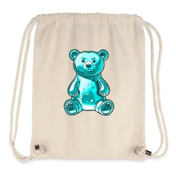 Gummibär Türkis - Stanley/Stella recycelter Gym Bag - Naturweiß - Vorne