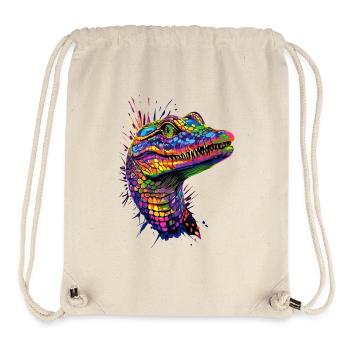 Kaiman Krokodil Alligator Reptilien Kroko Kaimane - Stanley/Stella recycelter Gym Bag - Naturweiß - Vorne