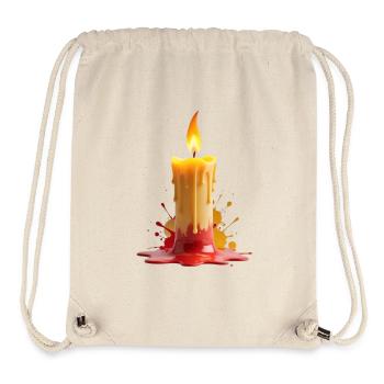 Flammenkuss Kerzenkunst - Stanley/Stella recycelter Gym Bag - Naturweiß - Vorne