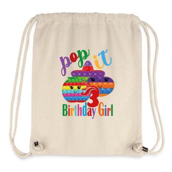 pop-it Geburtstagskind 3 - Stanley/Stella recycelter Gym Bag - Naturweiß - Vorne