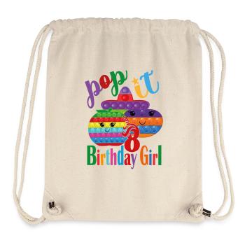 pop-it Geburtstagskind 8 - Stanley/Stella recycelter Gym Bag - Naturweiß - Vorne