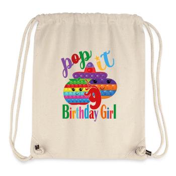 pop-it Geburtstagskind 9 - Stanley/Stella recycelter Gym Bag - Naturweiß - Vorne