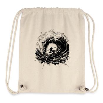 Surfen Energisch Surfer Design Surfen - Stanley/Stella recycelter Gym Bag - Naturweiß - Vorne