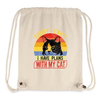 Sorry I can t I have plans with my cat - Stanley/Stella Recycled Gym Bag - natural - Front