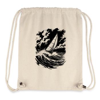 Energischer Segel Illustration Matrose - Stanley/Stella recycelter Gym Bag - Naturweiß - Vorne