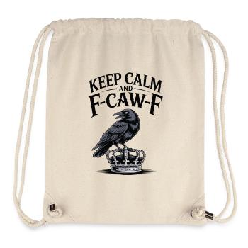 F-Caw-F Krone Rabenprint - Stanley/Stella recycelter Gym Bag - Naturweiß - Vorne