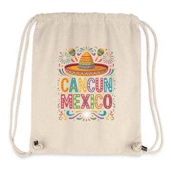 Cancún Mexiko Fiesta Sombrero - Stanley/Stella recycelter Gym Bag - Naturweiß - Vorne