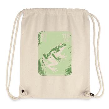 Frog Vintage Postcard Green - Stanley/Stella Recycled Gym Bag - natural - Front