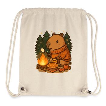 Capybara Campfire – Cozy Nights & Autumn Mood - Stanley/Stella Recycled Gym Bag - natural - Front