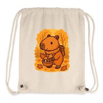 Capybara in the forest – Cozy autumn walk - Stanley/Stella Recycled Gym Bag - natural - Front
