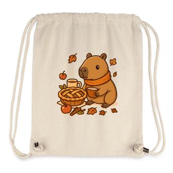 Capybara Apple Pie – Cozy Autumn Moment - Stanley/Stella Recycled Gym Bag - natural - Front