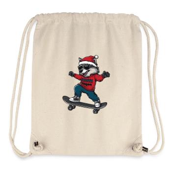 Wolf Christmas Funny - Stanley/Stella Recycled Gym Bag - natural - Front