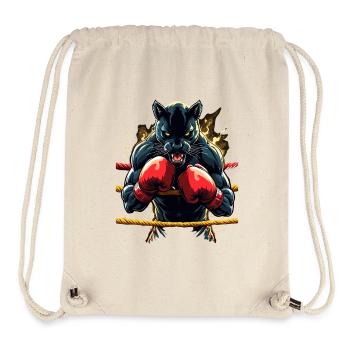 Fighting panther in the boxing ring - Stanley/Stella Recycled Gym Bag - natural - Front