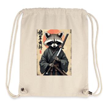 Waschbär Samurai im Kimono - Stanley/Stella recycelter Gym Bag - Naturweiß - Vorne
