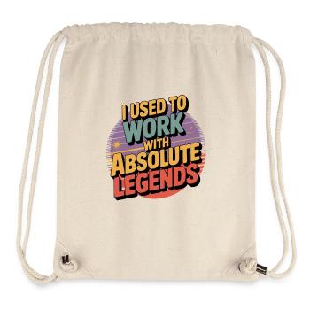 Früher habe ich mit Legend gearbeitet - Stanley/Stella recycelter Gym Bag - Naturweiß - Vorne