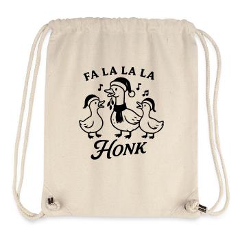 Weihnachtsgans Fa La La La Honk Lustiges Design - Stanley/Stella recycelter Gym Bag - Naturweiß - Vorne