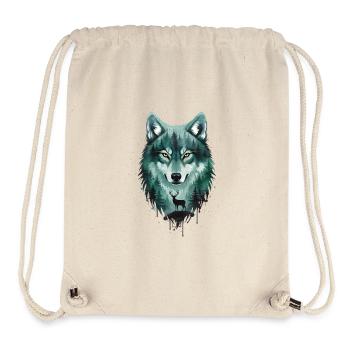 Wolf Forest Deer Double Exposure Street Art - Stanley/Stella Recycled Gym Bag - natural - Front
