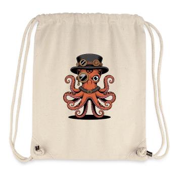 Oktopus Im Steampunk Stil Mit Monokel - Stanley/Stella recycelter Gym Bag - Naturweiß - Vorne