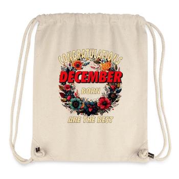 CONGRATULATIONS DECEMBER - Stanley/Stella Recycled Gym Bag - natural - Front