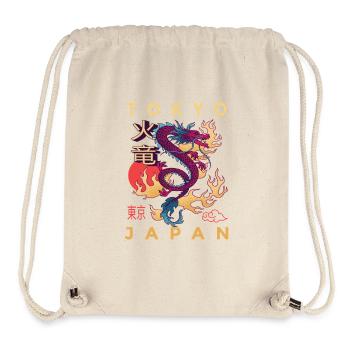 Japanese Flames Dragon – Kanji Calligraphy - Stanley/Stella Recycled Gym Bag - natural - Front