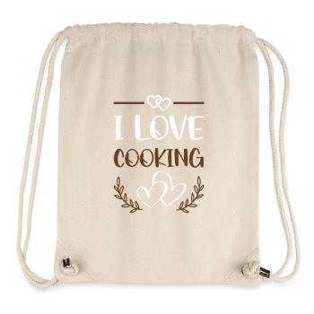 Ich liebe Kochen Herz-Design - Stanley/Stella recycelter Gym Bag - Naturweiß - Vorne