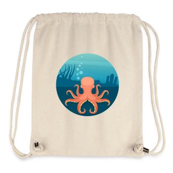 Nautic Design Underwater Octopus Circle Art - Stanley/Stella Recycled Gym Bag - natural - Front