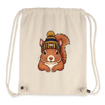 Squirrel with Hat – Winter Outfit - Stanley/Stella Recycled Gym Bag - natural - Front